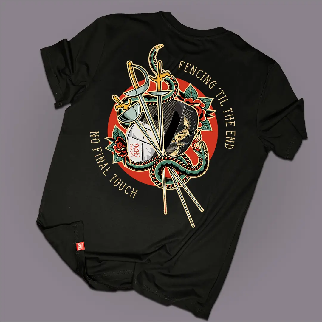 Black Fencing T-shirt - No Final Touch - FNCNG